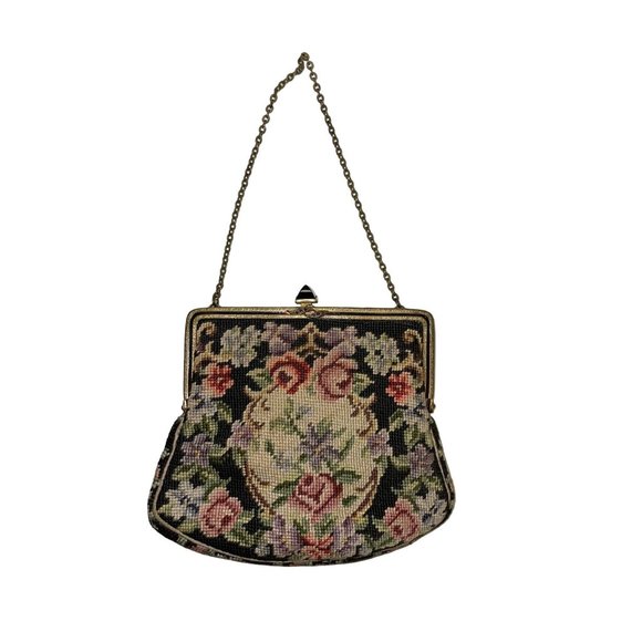 Vintage Handbags - VTG 1940s/1950s Stitchwork Handbag Vintage 40s/50s